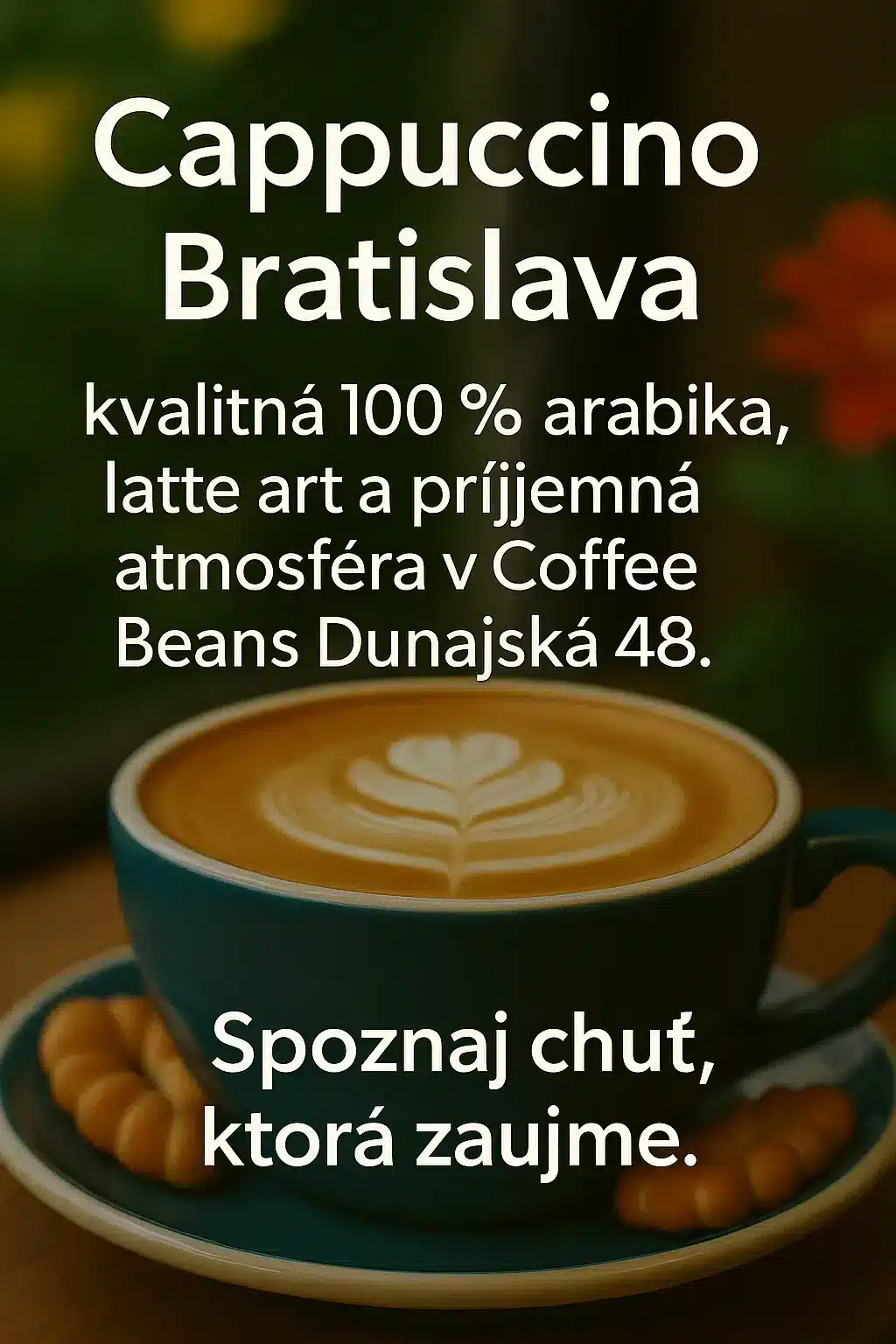 cappuccino Bratislava v centre mesta v kaviarni Coffee Beans